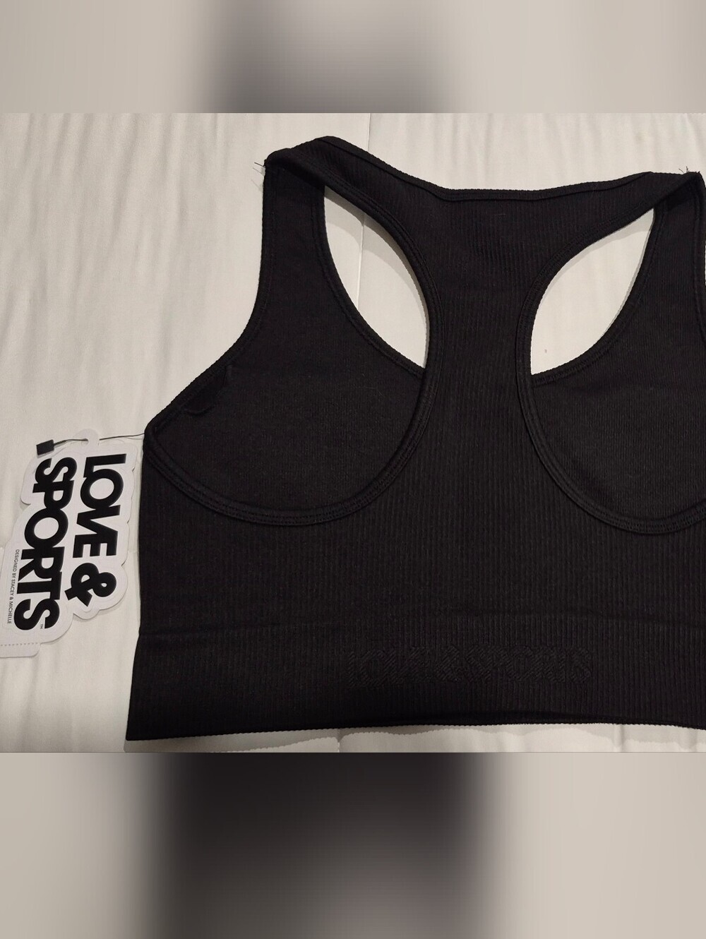 Women's Black Ribbed Sports Bra (Box B)
